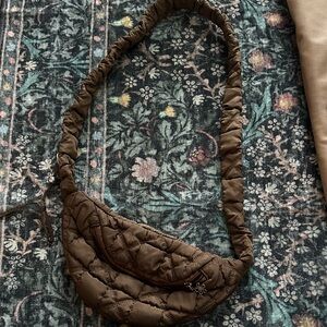Quilted Brown Shoulder Bag